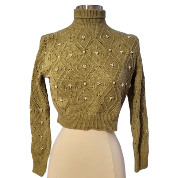 Zara Sweaters - ZARA Pearl Sage Sweater